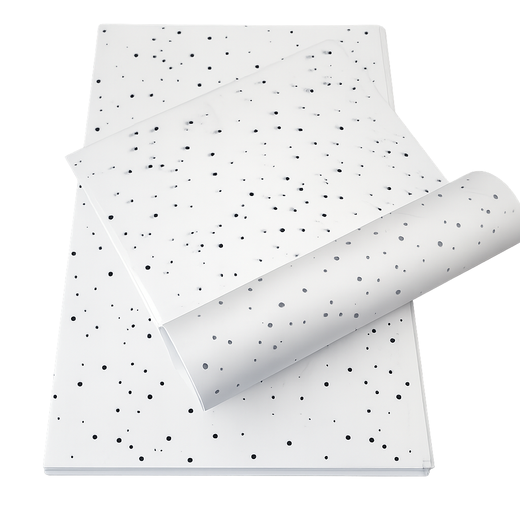 Papel seda puntos negros 39.5x25 pack 100uni