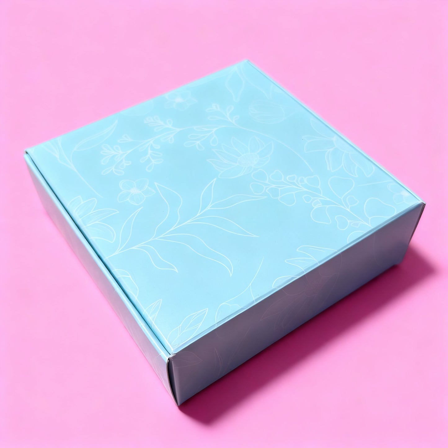 Box Daniela flor blanca 12x12x4 pack 20 unidades