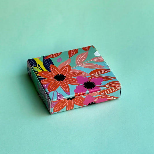 pack 100 unidades 10x10x2.5 floral