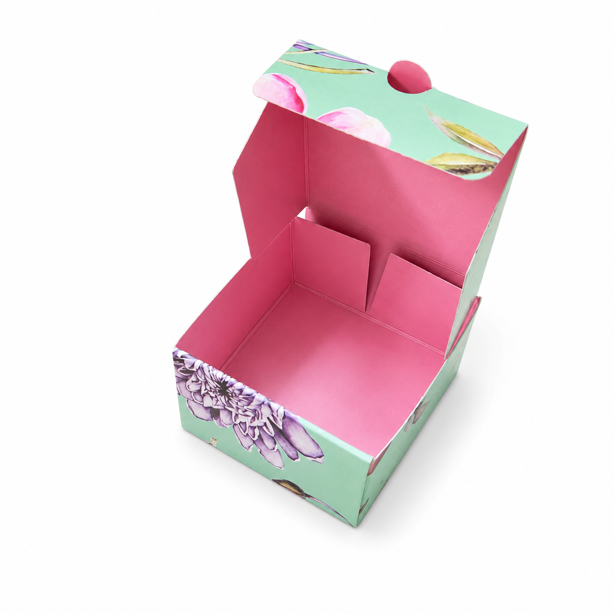 Box pepita flores 5x5x3 pack 100 uni.