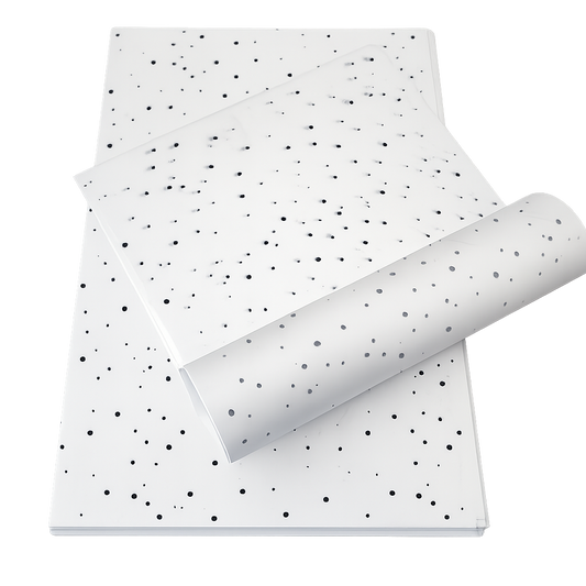 Papel seda puntos negros 39.5x25 pack 100uni
