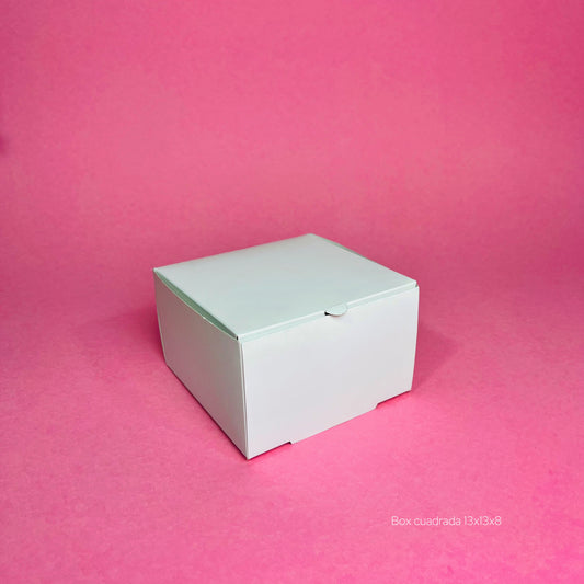 Box Cuadrada Blanco 13x13x8