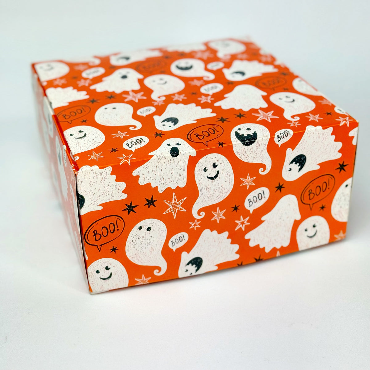 BOX CUBO HALLOWEEN NARANJO 20X20X10
