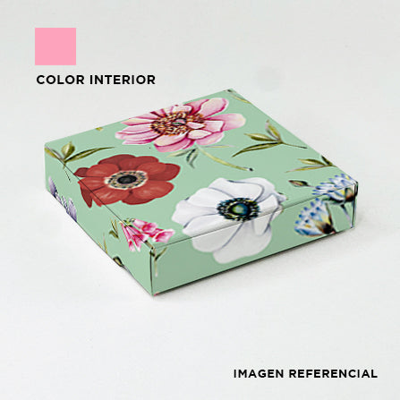 pack 100 unidades 10x10x2.5 flores